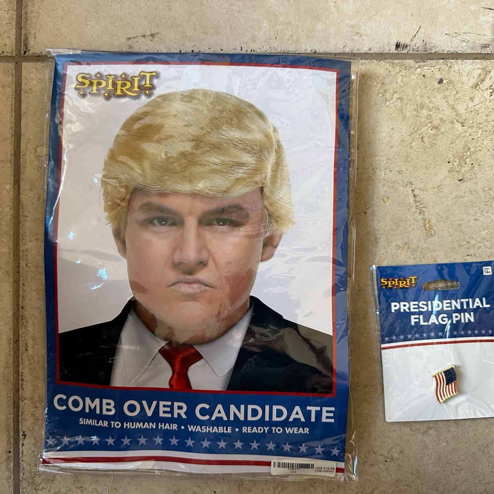 Spirit Blonde Comb Over Costume Set